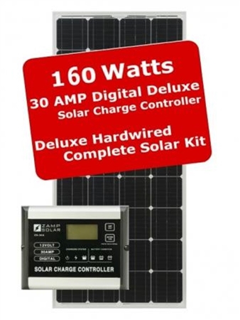 Zamp Solar 160W 30Amp Deluxe RV Battery Charger Kit
