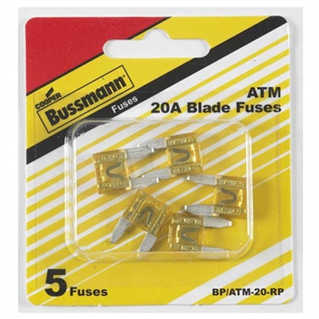 Bussmann BP/ATM-20-RP Bp/Atm-20 Amp Fuses - 5Pk