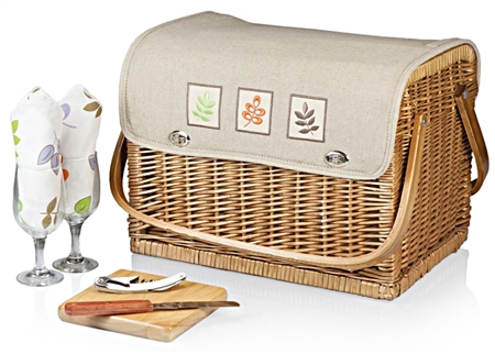 Picnic Time Kabrio Wine and Cheese Basket - Botanica Collection