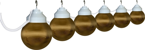 Polymer Products 16-32-17404 Bronze Globe String Lights - Set of 6