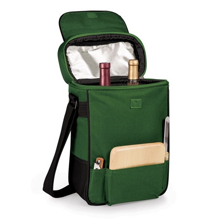 Picnic Time Duet Wine and Cheese Tote - Hunter Green