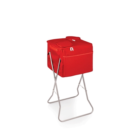 Picnic Time Party Cube Portable Standing Beverage Cooler - Red