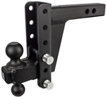 Bulletproof Hitches ED206 Adjustable 2-Ball Mount For 2" Receiver, 6" Drop/Rise, 30,000 Lbs