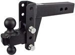 Bulletproof Hitches HD254 Adjustable 2-Ball Mount For 2-1/2" Receiver, 4" Drop/Rise, 22,000 Lbs