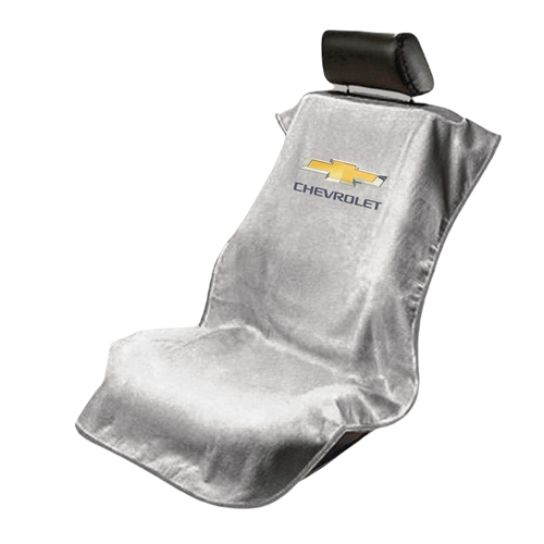 Seat Armour Seat Towel  with Chevrolet Logo- Gray